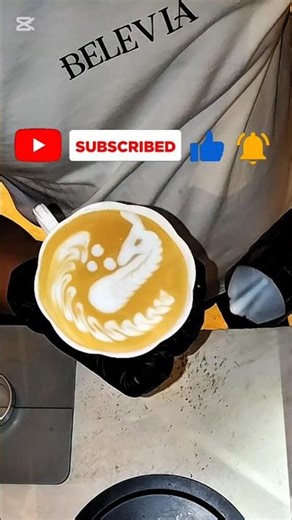Perfect Horse Head Latte Art in 20 Sec #baristalife #coffetime #latteart