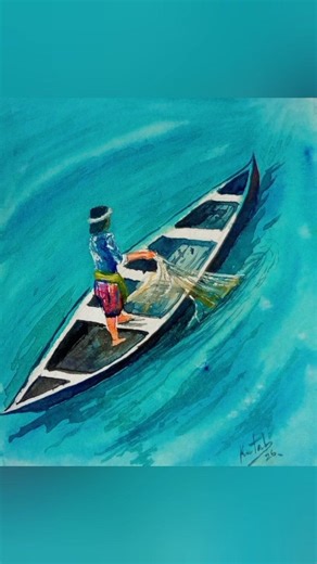 Watercolor Drawing | Watercolor Scenery Drawing | Easy Watercolor Landscape Drawing