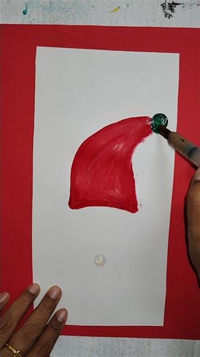 “Quick and easy Santa cap drawing tutorial.”