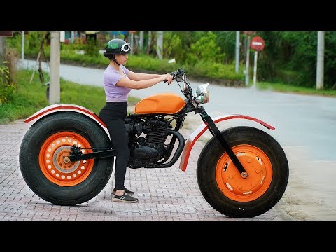 Challenge the girl to create a unique monster chopper from scrap into a unique vehicle