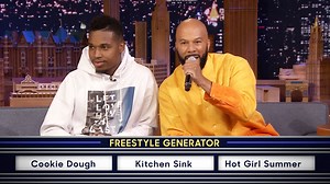 Common and viral freestyle rapper Ray Wimley take turns working three random words into a freestyle rap and end up getting Jimmy and the entire Tonight Show audience involved. | The Tonight Show Starring Jimmy Fallon