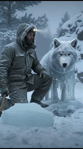 Alive or Not A Wolf Found Frozen in the Wild #animalrescue #shorts #shortvideo