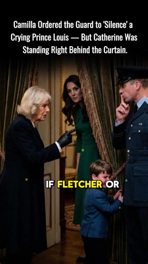 Camilla Ordered the Guard to 'Silence' a Crying Prince Louis — But Catherine Was Standing Right Behind the Curtain. #camilla #princelouis | The Royal Echo