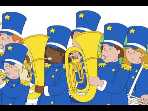 Caillou S04 E07 | Caillou Plays the Drums // Caillou's Marching Band // Caillou Sings