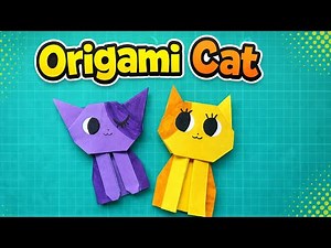 Easy Origami Cat 🐱 | Cute Paper Cat Tutorial for Beginners