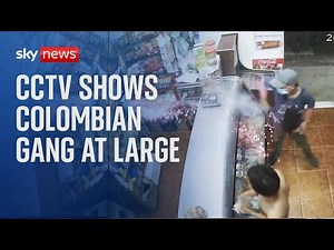 Colombia: CCTV shows 'extortion gang' at large