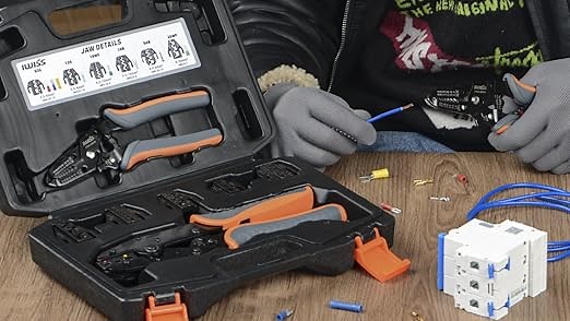 IWISS KIT-0535 Quick Change Ratchet Crimper Set