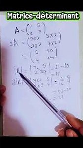 différence entre matrice et déterminant #maths