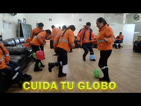Dinámica cuida tu globo, cuidando al compañero de trabajo