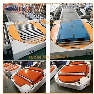 [Hot Item] Heavy Duty Lift and Turntable Pallet Conveyor System 90 Degree Transfer for Pallet Loading