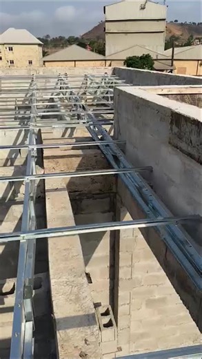16 Ghana Back to back trusses Project MSL Standing Seam Machine for Commercial Roofing Projects
