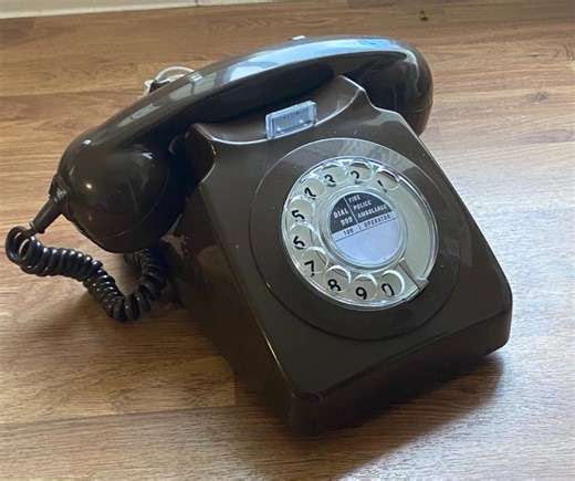 Vintage Phone GPO 746 Rotary Dial Telephone Gloss Brown Built 1984 Fully Working - Etsy