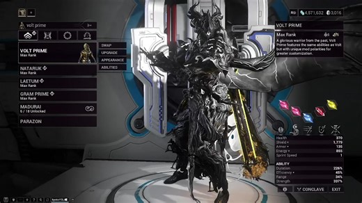 Level Cap-max dmg volt prime build. Feel free to dm if you have questions about the build! #warframe #warframetiktok #warframecommunity #de #game