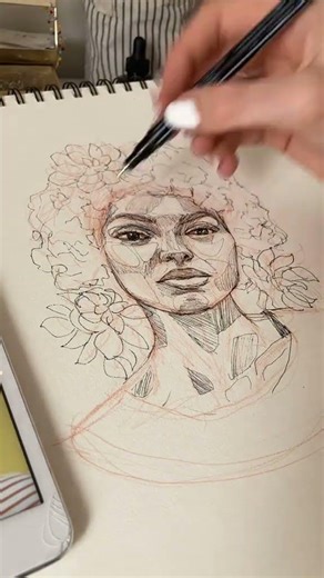 Timelapse sketching is so satisfying Follow to see the... #Shorts #manifesting_abundance_