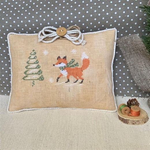 PDF the Festive Fox by Design Labels: Woodland Christmas Cross Stitch Pattern, Festive Embroidery, Holiday DIY Decor, Fox Winter Pattern - Etsy
