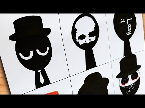 Drawing INCREDIBOX SPRUNKI ( BLACK ) Phase 1 vs Phase 2 vs Phase 3 vs Phase 4 vs Phase 5 vs... 6