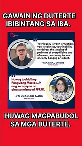 GAWAIN NG DUTERTE IBIBINTANG SA IBA.