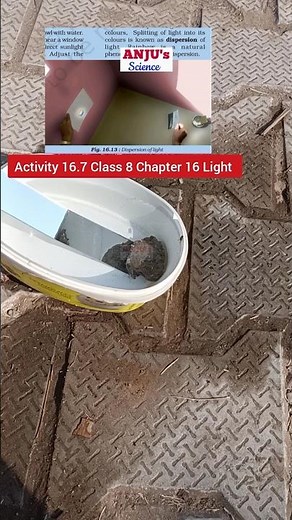Dispersion of light || Activity 16.7 Class 8 Chapter 16 Light #shorts #anjus_science