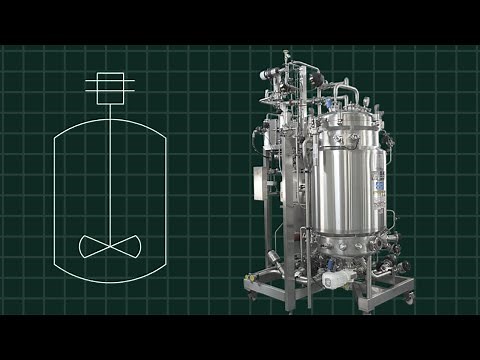 Drawing a simple bioreactor on AutoCAD for P&ID, PFD. (Pharmaceutical Process Design)