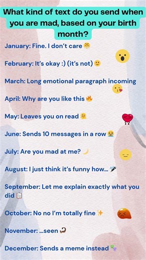 The Text You Send When You’re Mad, Based On Your Birth Month 😭📱 #relatable