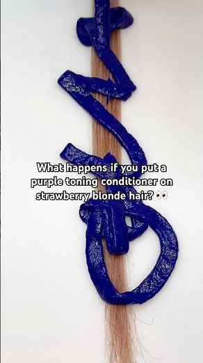 What happens if you use a purple toning conditioner on strawberry blonde hair? 👀💜 Pallure G.O.A.T.