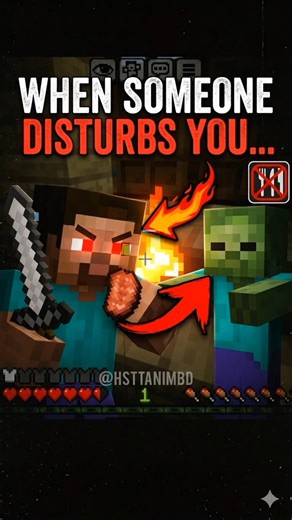 Never disturb a hunger bar 🍗💀 #minecraft #shorts