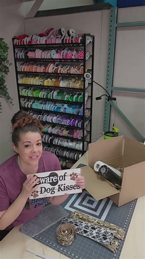 beware of Dog Kisses wreath kit #diy #wreathmaker #howto #kit #tutorial #crafter