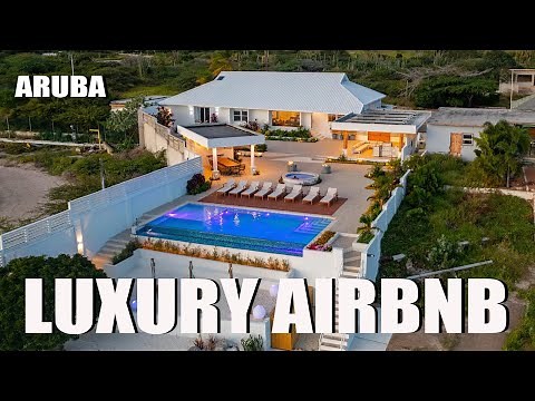 DREAM AIRBNB RENTAL TOUR!! A Stunning Beach Front Aruba Villa With a Pool For Rent