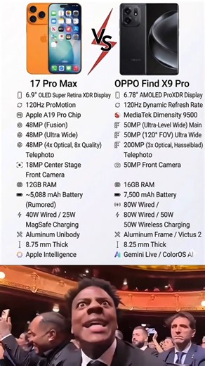 iPhone 17 Pro Max vs OPPO X9 Pro😱