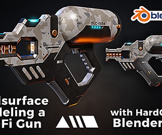 ArtStation - Hardsurface modeling a Sci-Fi Gun with HardOPS in Blender 2.8 | Tutorials