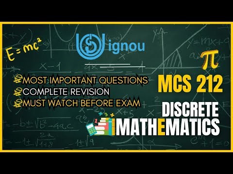 MCS-212 Discrete Mathematics Full Revision | MCA Semester 1 Important Notes & PYQs Exam Prep Guide