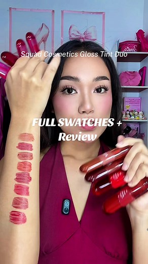 Squad Cosmetics Gloss Tint Duo: Full Swatches & Review