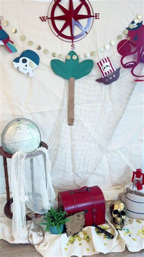 Jacks 4th Birthday, he wanted a pirate party. @Meri Meri has the cutest decorations and made the party perfect. #pirateparty #piratebirthday #birthdayparty #boysbirthdayideas #merimeriparty #pirates #ahoy #balloongarland #fyp #foryoupage #viral #trending