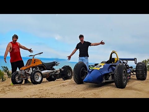 Yamaha Banshee 521 SUPERcub v.s. FAKE Formula One Car? (Gave him a 15 car lead!)