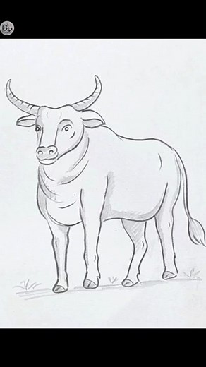 Easy drawing ideas | How to draw Bull #drawingtutorial #drawing #pencilsketch #drawingforbeginners