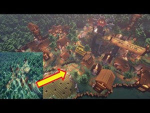 Minecraft Village Transformation - Spruce Village to Primitive Spruce village Time Lapse