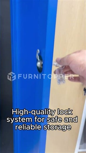 FurniTopper Steel Wardrobe with Built-in Chair