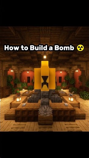 How to Build a Nuclear Bomb ☢️ #minecraft #shorts #minecraftbuilding