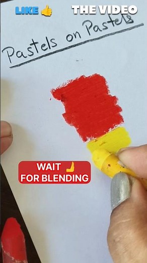 Very Easy Oil pastel blending technique for beginners 🖍️ How to blend Oil pastels #howtodraw #shorts