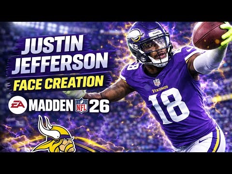 Best Justin Jefferson Face creation in Madden NFL 26!