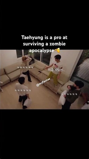 Taehyung is a pro at surviving a zombie apocalypse 🫡 #bts #taehyung #kimtaehyung #runbts #btsv