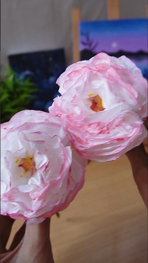 DIY Tissue paper rose //How to make rose //Decorativearts
