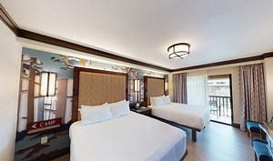 Disney’s Wilderness Lodge Standard Hotel Room Tour in 3D / VR at Walt Disney World