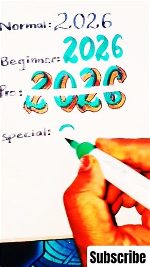 Beginner vs Pro✍️🚀 - 2026 Lettering styles #shortsfeed #shorts