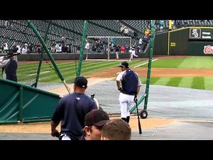 Ichiro Hitting Homeruns During Batting Practice at Safeco 4/20/12 LIVE HD