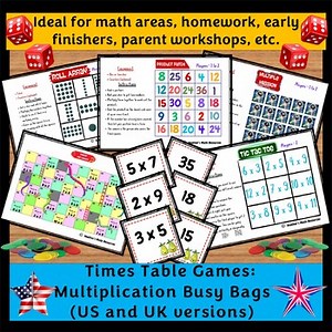 Engaging Multiplication Games: Times Tables Busy Bags for 2nd-5th Grade