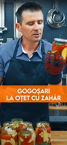 🥦Gogoșari în oțet cu zahăr și conopidă – rețeta perfectă pentru iarnă Dacă vrei gogoșari crocanți, dulci-acrișori și foarte aromați, această rețetă este exact ce cauți! Metoda cu fierbere asigură o conservare îndelungată și o textură impecabilă. Ingrediente 🫑 3 kg gogoșari întregi 🥦 1,5 kg conopidă 🍏 2-3 mere feliate 🌿 18-20 frunze țelină 🌿 10 frunzulițe dafin 🌱 hrean (bucățele) ⚪ 9-10 g boabe de muștar ⚫ 9-10 g boabe piper 🥄 100-150 g zahăr (după gust) 🧂 30 g sare 🥤 300 ml oțet (9°) �