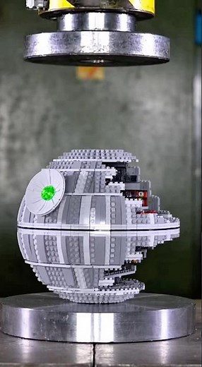 Hydraulic Press vs LEGO Death Star! 😱