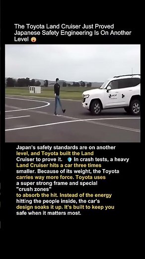 Land Cruiser vs smaller car collision test #Safety #Shocking