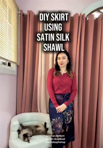 DIY Satin Shawl Skirt Tutorial